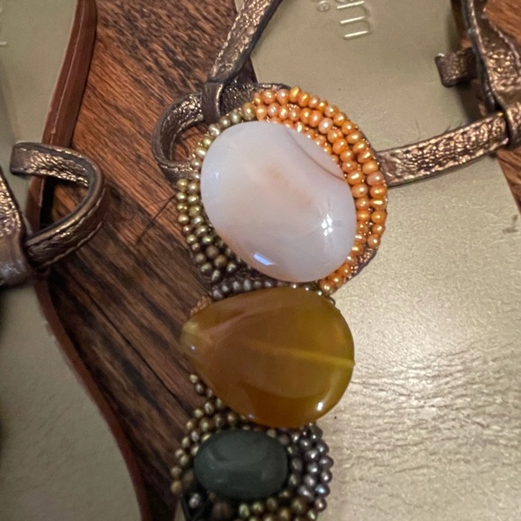 Beautiful Bo’em sandals with jewels and beading - Picture 9 of 12